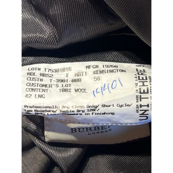 Burberry London 42L Brown Blue Tan Plaid Designer Blazer Sport Coat Jacket - Picture 16 of 16